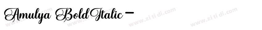 Amulya BoldItalic字体转换